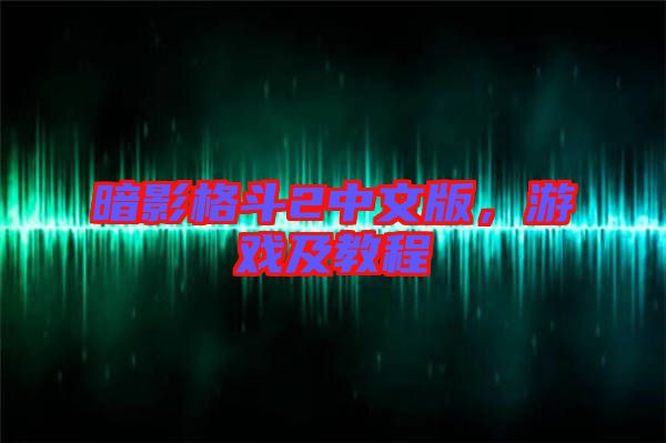 暗影格斗2中文版，游戲及教程