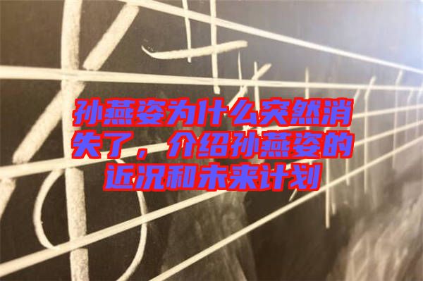 孫燕姿為什么突然消失了，介紹孫燕姿的近況和未來(lái)計(jì)劃