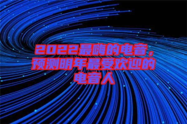 2022最嗨的電音，預測明年最受歡迎的電音人