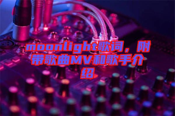 moonlight歌詞，附帶歌曲MV和歌手介紹