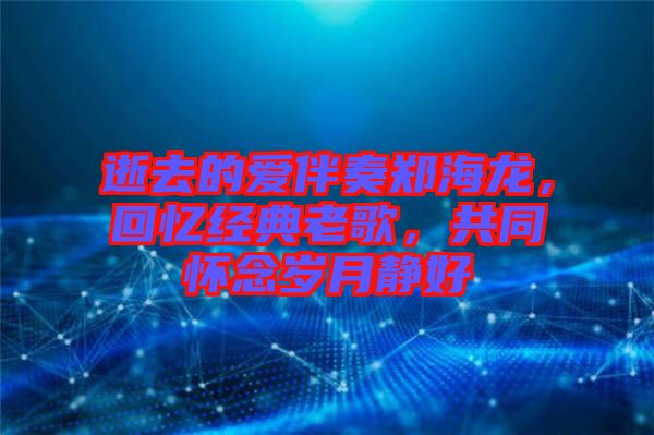 逝去的愛伴奏鄭海龍，回憶經(jīng)典老歌，共同懷念歲月靜好