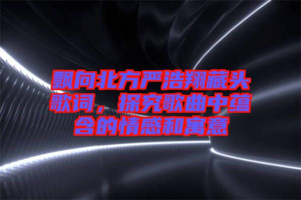 飄向北方嚴(yán)浩翔藏頭歌詞，探究歌曲中蘊(yùn)含的情感和寓意