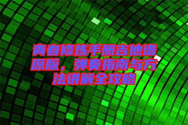 青春修煉手冊(cè)吉他譜原版，彈奏指南與方法講解全攻略
