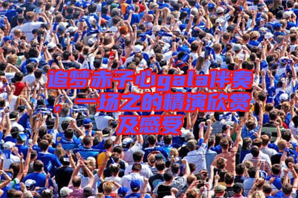 追夢赤子心gala伴奏，一場之的精演欣賞及感受