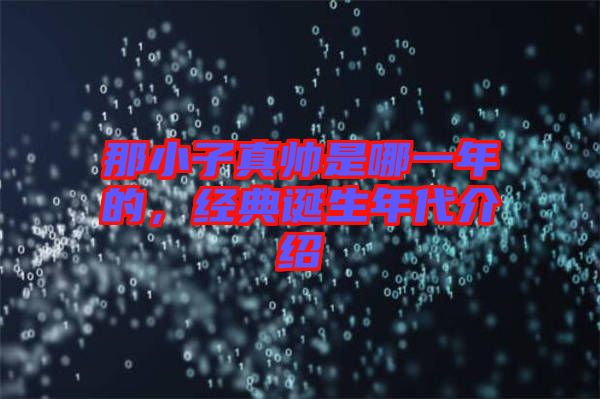 那小子真帥是哪一年的，經(jīng)典誕生年代介紹