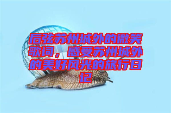 后弦蘇州城外的微笑歌詞，感受蘇州城外的美好風(fēng)光的旅行日記