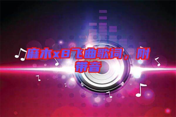 麻木x8飛曲歌詞，附帶音