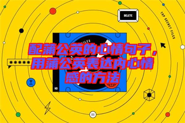 配蒲公英的心情句子，用蒲公英表達內(nèi)心情感的方法
