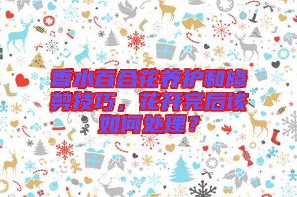香水百合花養(yǎng)護(hù)和修剪技巧，花開完后該如何處理？