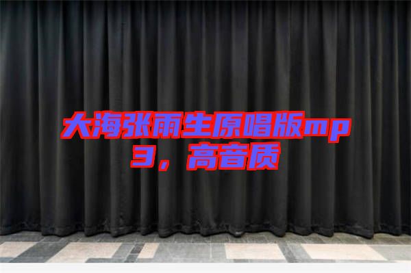 大海張雨生原唱版mp3，高音質(zhì)